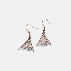 Moon and Stars Dangle Earring Set